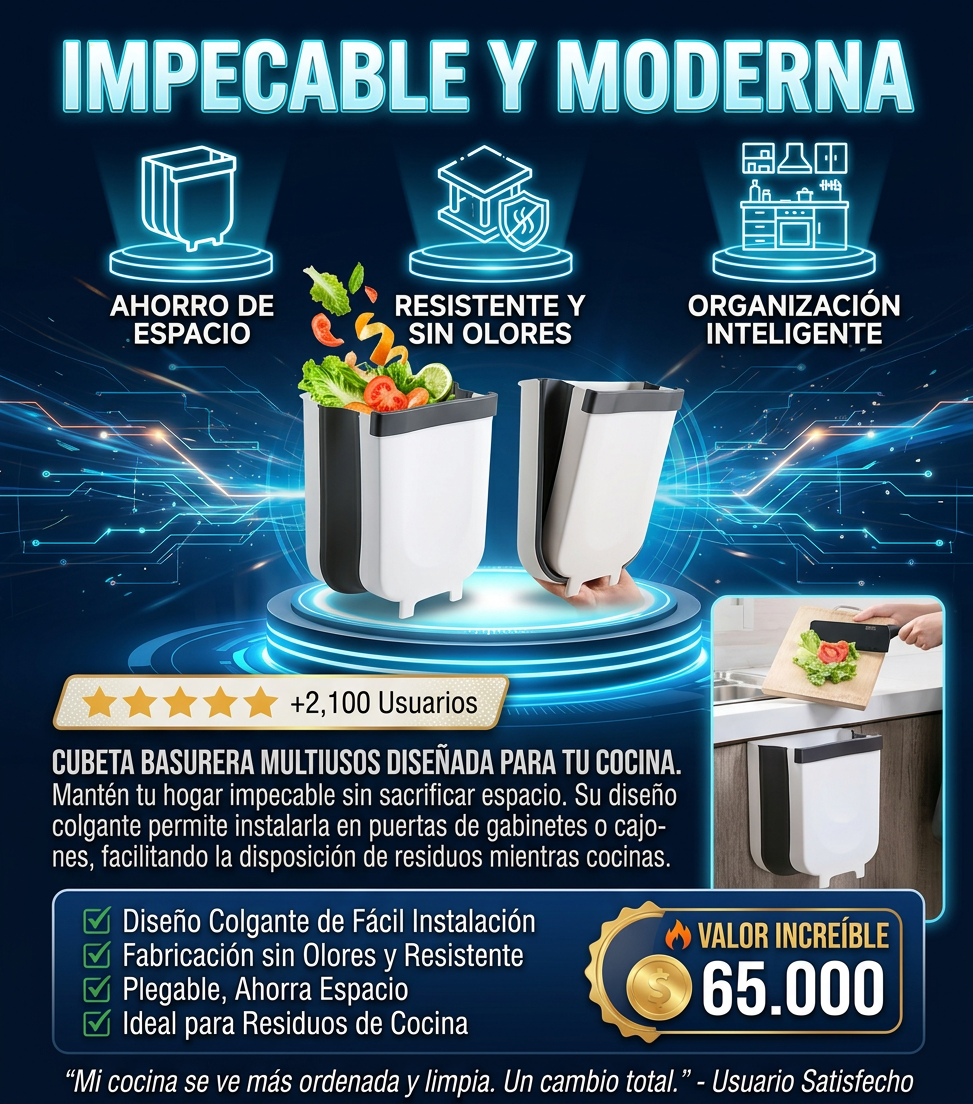 ¡Cocina Ordenada! Cubeta Multiusos Deluxe Colgante - Precio Imbatible