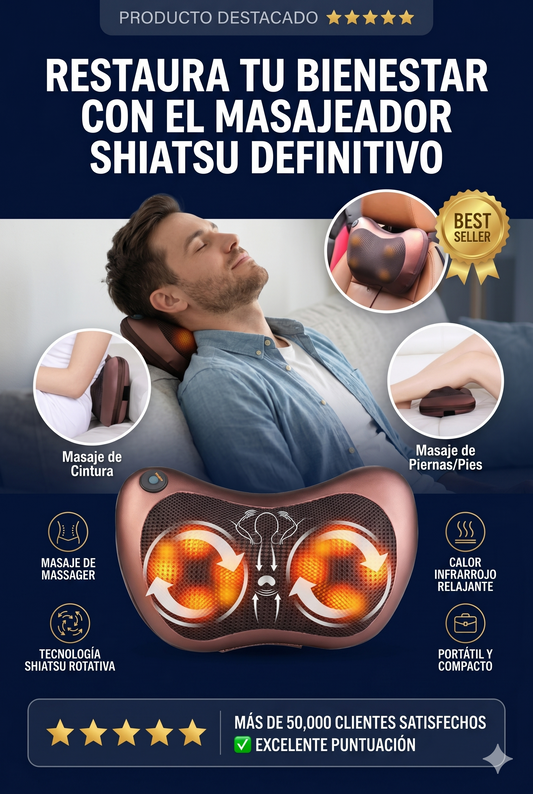 ¡ÚLTIMAS UNIDADES! El cojín Shiatsu Premium que está rompiendo el mercado
