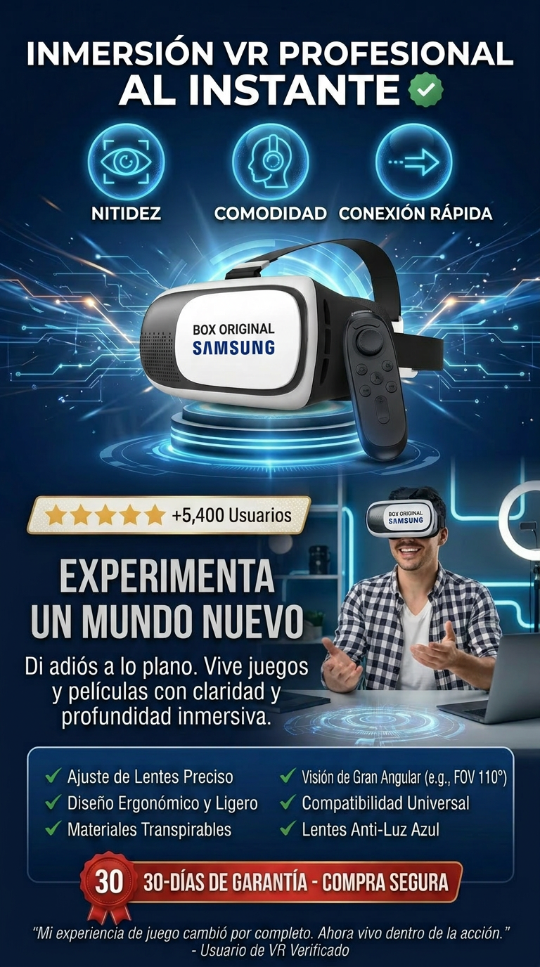 GAFAS VR 2.0 DELUXE: Tu Cine Privado y Consola de Juegos en Uno