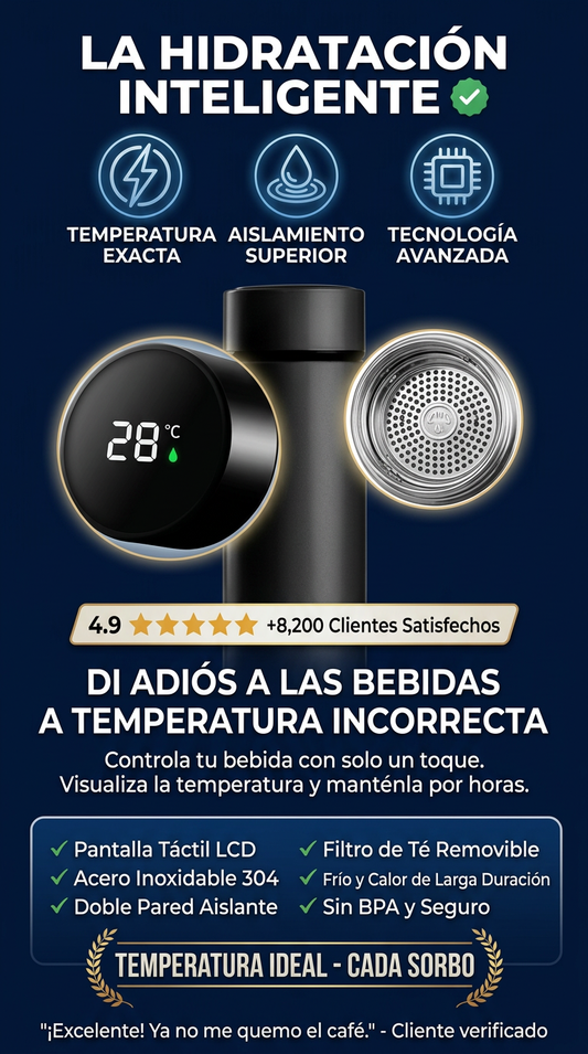 ¡EL TERMO DE LOS MILLONARIOS! Bebe como un CEO con el Termo Inteligente Definitivo