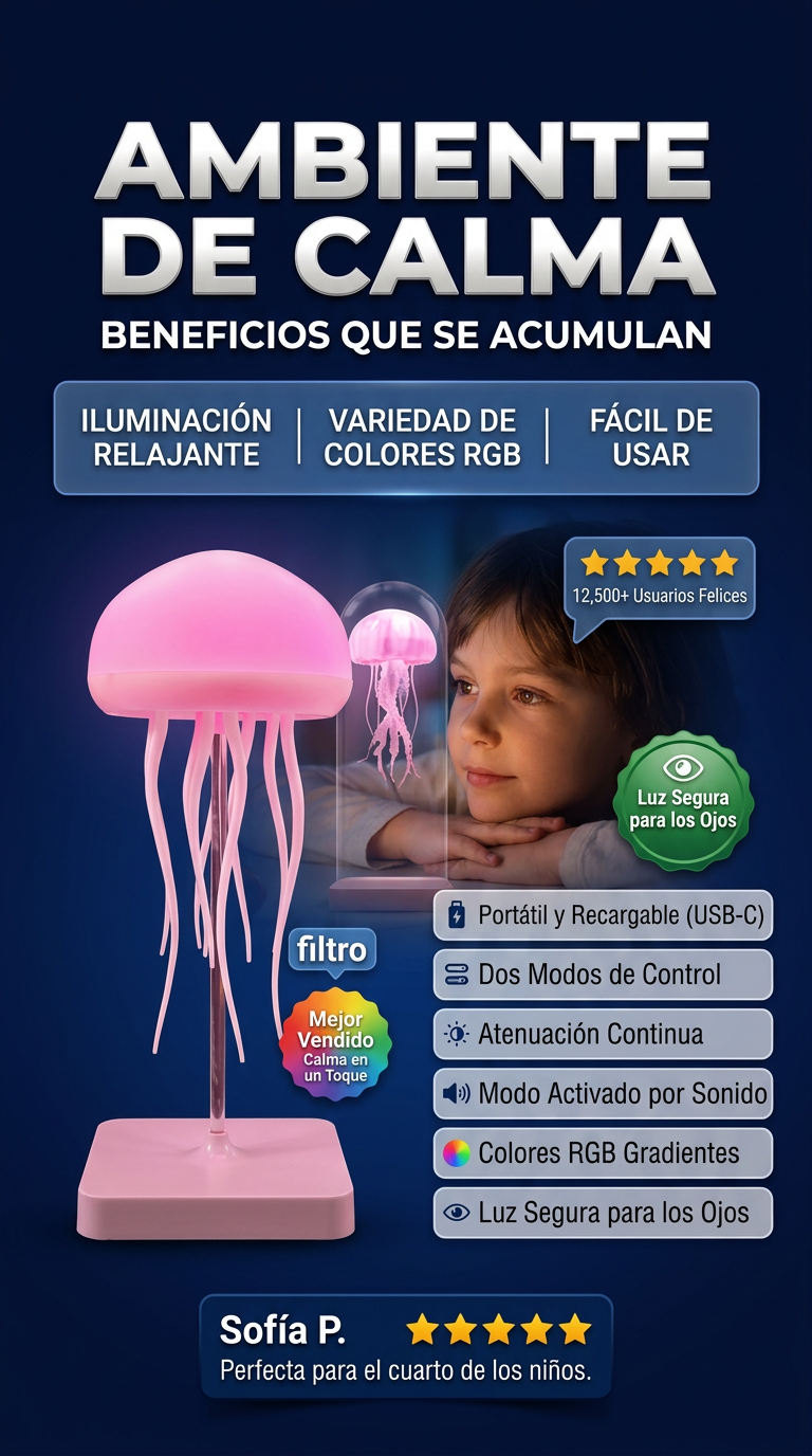 ¡TE LLEVARÁS EL OCÉANO A TU SALA! La Lámpara Medusa de Edición Premium que hipnotiza a todos