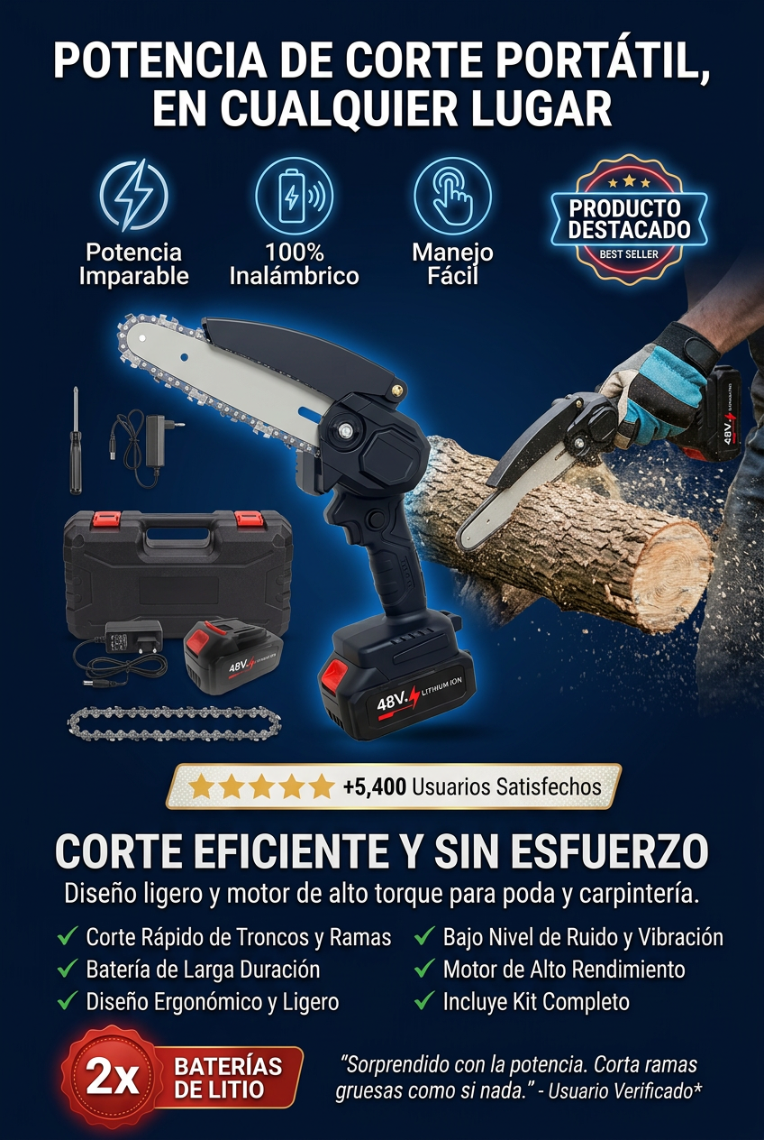 ¡ADIOS AL HACHA! Esta Sierra eléctrica es TAN PODEROSA que te dará miedo usarla... ¡Corta en segundos!