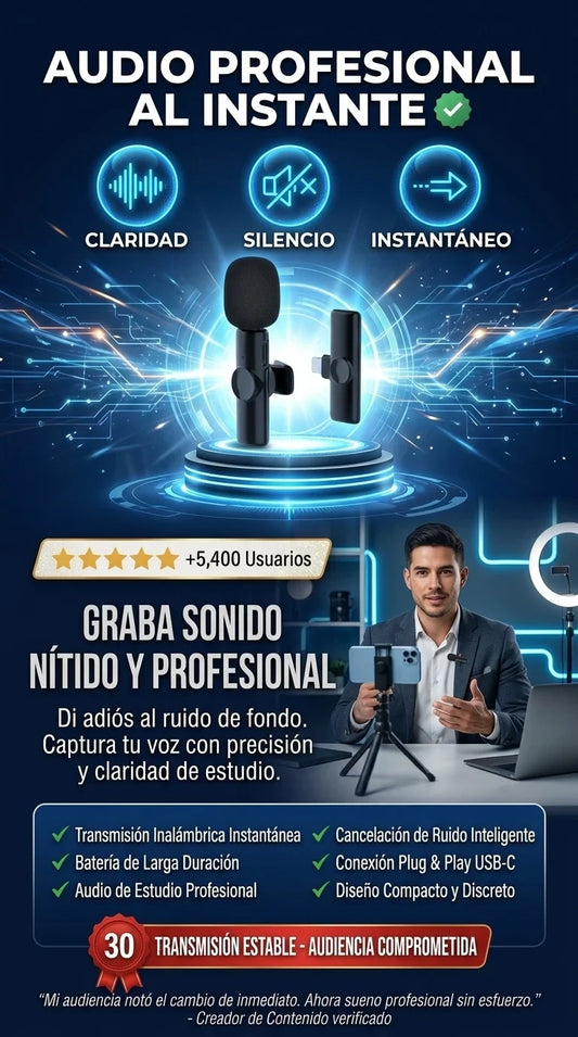 ¡LIQUIDACIÓN! Micrófono Tipo C Profesional